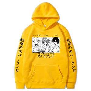 The Promised Neverland Hoodies Men's Emma Norman Ray Graphic Sweatshirt Unisex Hoodie Male Harajuku Y0803