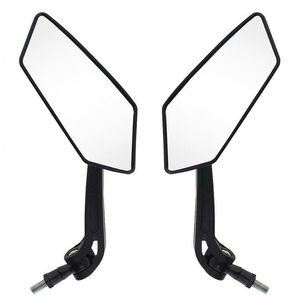 2pcs Universal ABS Motorcycle Mirror Rearview Mirror Back Side E-Bike Stylish Design Modified Plated Motorbike Mirrors