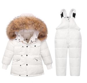 Wholesale snow suit pants for sale - Group buy Down Jacket for children Winter Suits Pants and coat Clothing Set Thermal Kids Warm Thicker Snow Wear Parka