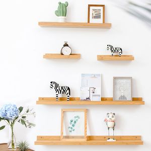 Prateleiras flutuantes Bandejas de estantes e display Bookcase Modern Wood Shelving Unidades para crianças quarto de armazenamento montado na parede 210310