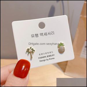 Stud Earrings Jewelry S1158 Fashion S925 Sier Post Asymmetry Eardrop Coconut Tree Pin Drop Delivery 2021 Q6A2L