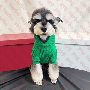Green Pet Sweater Hoodie Kläder randiga husdjur Sweatshirt Dog Apparel Casual Schnauzer Dogs Sweaters