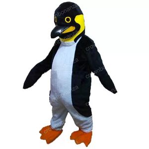 Pinguim de Halloween mascote traje top qualidade cartoon personagem outfits tamanho Natal outdoor tema festa adultos outfit terno