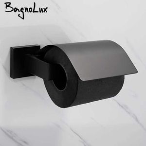 Czarny design Łatwy w instalacji łazienki Akcesoria kuchenne montowane naścienne ze stali nierdzewnej Rustoodporne uchwyt do papieru toaletowego 210709