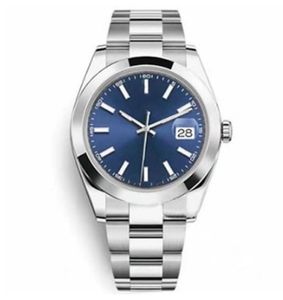 Orologio da uomo in stile 12 Sapphire Grey Baton 41mm Blue Smooth Mens Automatic Mechanical Watches Band Wrsitwatches