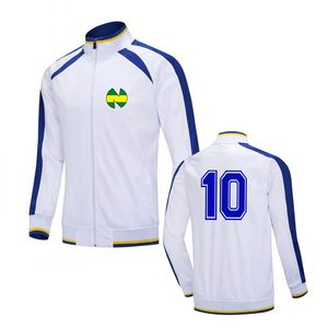 Captain Tsubasa Cosplay Ozora Tsubasa Soccer Jacket Ny Team Blue Long Sleeve Adult Kids Sportswear Soccer Running Men Women Coat