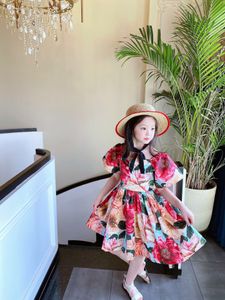 vestidos de princesa de alta qualidade para criança nova garotas de verão vestido floral doce garotinha de festa vestido de borboleta roupas crianças roupas