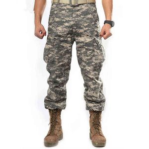 Calças de Carga de Camuflagem do Exército Masculino Novo 2017 Brand Calças Masculino Homem Casual Pantalon Homme Material Multi-bolsos Calças H1223