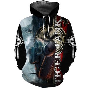 Men's Hoodies & Sweatshirts Funny 3D All Over Printed Tiger Tank Harajuku Zip Hoodie Unisex Casual Pullover Autumn Jacket