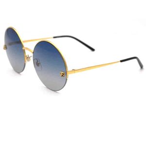 Factory Direktpris Panthere Limited Round Smooth Champagne Shades Mens Sun Solglasögon Gafas de Sol O2BX
