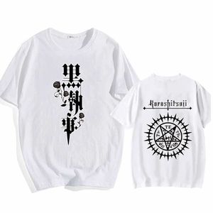 2021 Hot anime Black Butler Topps O-Neck Hip Hop Print Fashion T-shirt Y0809