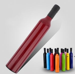 زجاجة الإبداعية مظلة متعددة الوظائف المزدوج الغرض الفضة الغروانية مظلات أزياء البلاستيك زجاجات النبيذ ظلة تحمل Seaway RRF13542