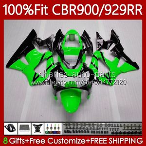 OEM Fairings For HONDA Light green CBR900 CBR929 RR 900CC 929CC 2000 2001 Body 68No.84 CBR 929RR 900RR 900 929 RR CC CBR929RR 00 01 CBR900RR 00-01 Injection Bodywork