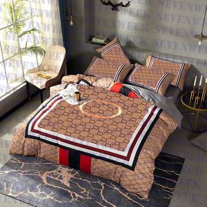 Wholesale bedding covers for sale - Group buy 2021 Classic Letter Print Quilt Cover Bed Sheet Pillowcase Four piece Sets High Grade Cotton Home Bedding Set