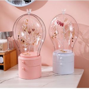 Storage Boxes & Bins Jewelry Organizer Box With Led Light,makeup For Lipstick\necklace\earring\watch, Tabletop Organization