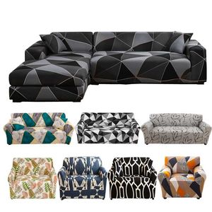 MKZOOM spandex sofa cover for living room couch section slip stretch L shape armchair elastic material 211102