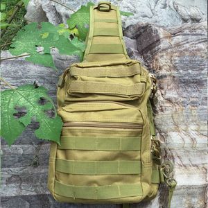 Stor molle taktisk axelväska armé camo militär sling ryggsäck crossbody utomhus jakt camping resa pack vattentät Y0721