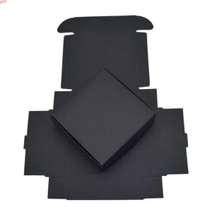 7*7*2.2cm Black Paper Boxes for Wedding Party Gift Packing DIY Handmade Soap Candy Package Kraft Box Decoration 50pcs/lothigh quatity