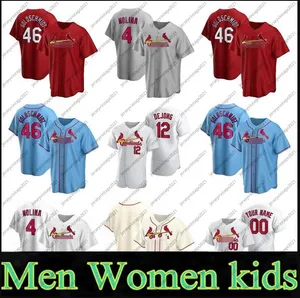2020 Novo Custom Men Women Kids 4 Yadier Molina 13 Matt Carpenter 46 Paul Goldschmidt 50 Adam Wainwright Baseball Jerseys