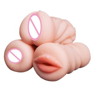 sex toy massager Deep Throat Male Masturbator 4D Realistic Silicone Artificial Vagina Mouth Anal Oral Sexy Masculino Erotic Toy Toys for Men
