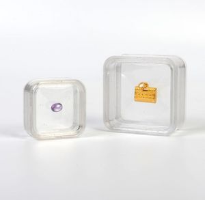 Full transparent PC-upphängningsförpackning Membranlådor Naken borrfärgad Ädelstensstödsäker tanddisplay Filmlagringsbox SN3280