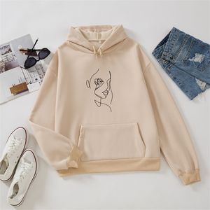 Hoodies Frauen Mit Kapuze Einfache Allgleiches Freizeit Übergroße Pullover Koreanische Stil Warme Kawaii Damen Lose Streetwear Sweatshirts 210803