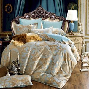 Jacquard Bed Arkusz Zestaw Pościel do Home Duvet Cover 220x240 Bedspread Euro Podwójna Poduszka Case Textile Luxury Sypialni Comforter 210615