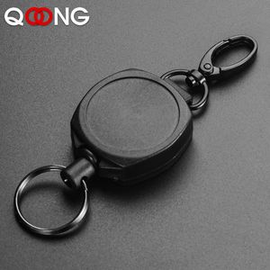 Kevlar Fiber Rope Camping Telescopic inbrottstjuvkedjan Key Holder Tactical Keychain Outdoor Key Retur Return Dractable Key Chain