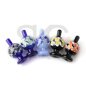 5 Typer Glasbubbla Carb Cap Rökning Verktyg för avfasad Kant Kvarts Banger Nail Oil Rig Vattenrör Bongs