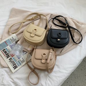 Saddle Bags Classic Mini PU Leather For Women 2021 Summer Lady Shoulder Crossbody Simple Female