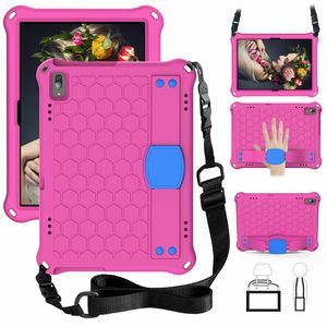 Kids Safe EVA Tablet Cover for Lenovo Tab M10 with Strap, Shockproof Tablet Holder, Geometric Stand Cover in Multiple Colors