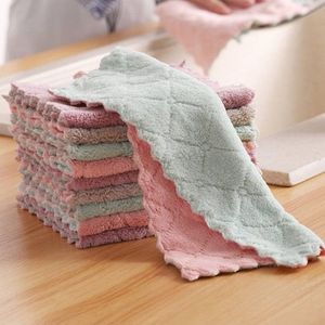 Kitchen Cleaning Wiping Rags Dish Cleaning Cloths Water Absorption Anti-grease Dish Cloth Microfiber Color Washing Towel Magic DH8758