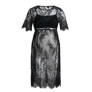 Women's Maternity dresses Short Sleeve Lace Photography Dress Pregnancy dress Clothes Women dress vestidos robe femme Q0713