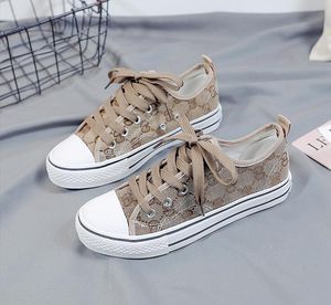 Wholesale Spring Women's canvas shoes GD letter embroidered cloth shoes versatile casual board shoes half lazy shoe