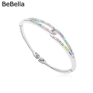 Bebella Tie Knot Kobiety Bransoletka Made Z Czech Crystals and Rodium Plated Boże Narodzenie Moda Biżuteria Prezent Q0717