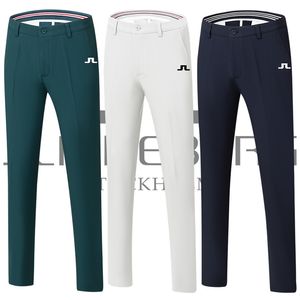 Autumn Winter Men's Golf Pants Thick four-Way Stretch Solid Color Sports Casual Pants High Quality Golf Clothing 220108