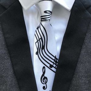 10 stks klassieke ontwerp heren muzikale banden muziek notities g clef print nek stropdas muzikant concert koren partij stropdassen H1018