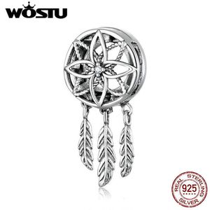 WOSTU 925 Sterling Silver Dream Catcher Charms Koraliki Fit Reflection Oryginalna Bransoletka Biżuteria CQX115