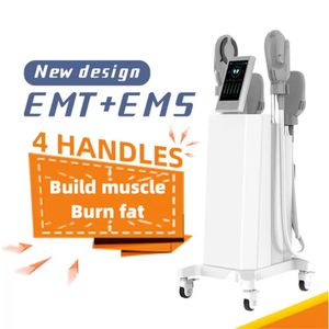 Çift Fonksiyonlu EMT + EMS 4 Kolları Vücut Şekillendirici Kas Stimülatörü Kalça Kaldırma Yanık Yağ Hiemt Emslim Hiems Vücut Şekillendirme Fitness Makinesi