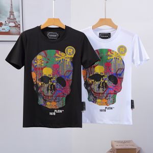 Футболка Plein Bear T Mens дизайнер Thishirts горный хрусталь череп мужчины футболки классические высококачественные хип-хоп уличная одежда футболка повседневная топ-тройник PB 16245