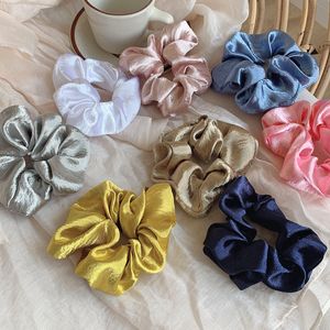 Haare Zubehör Frauen Elegante Solide Haar Scrunchie Elastische Haarband Pferdeschwanz Halter Haare Seil Gummiband Stirnband