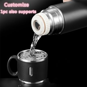 420/580ml 316 Stainless Steel Thermos Mug Water Bottle Men and Women Portable Vacuum Flask Cup Business Gifts Custom Thermos 210913