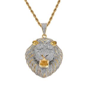 BLING Brass CZ pendants Men Necklace Jewelry Gift hip hop CN152 X0707