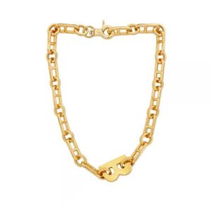 Letter B Hip hop wide version clavicle simple thick chain short necklace Choker Collares 2021 New Jewelry