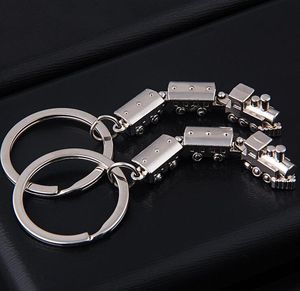 2021 Novelty Mini Train Shaped Keychains Zinc Alloy Vintage Trains nyckelringar för turistgåvor