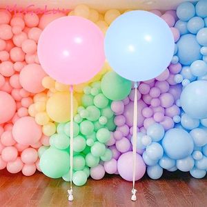 Party Decoration 1pc 36inch Paste Giant Round Balloons Baby Shower Birthday Wedding Macaron Latex Pink Blue Big Globos