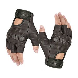 Sommar / Vinter Motorcykel Fårskinn Läderhandskar Män Kvinnor Motocross Fullfinger Ridning Moto Guantes M-XXL H1022