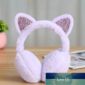 Urocze Kobiety Dziewczyna Fur Winter Ear Warmer Earmuffs Cat Muffs Earcap Glitter Cekiny Earmuffs Headband Soft Fluffy Earcap Cena Fabryczna Ekspert Projekt Quality Najnowsze