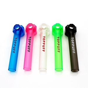 Toppuff Tragbare Wasserbong Top Puff Glaspfeife für Tabak Kunststoff Ölbrenner Handpfeife Rauchen Dab Bohrinsel