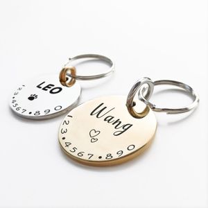 Personalized Pet Cat Dog ID Tag Collar Accessories MW001 Custom Engraved Necklace Chain Charm Supplies For Dog Tag Name Products